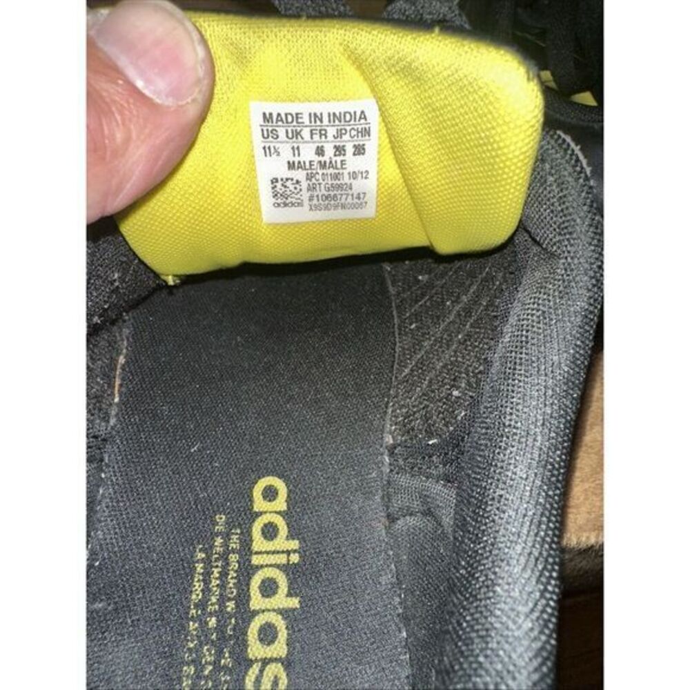 Adidas Superstar  Classic Clamshell‎ Toe Shoe Black  Grey Yellow Size 11.5. - Picture 7 of 7
